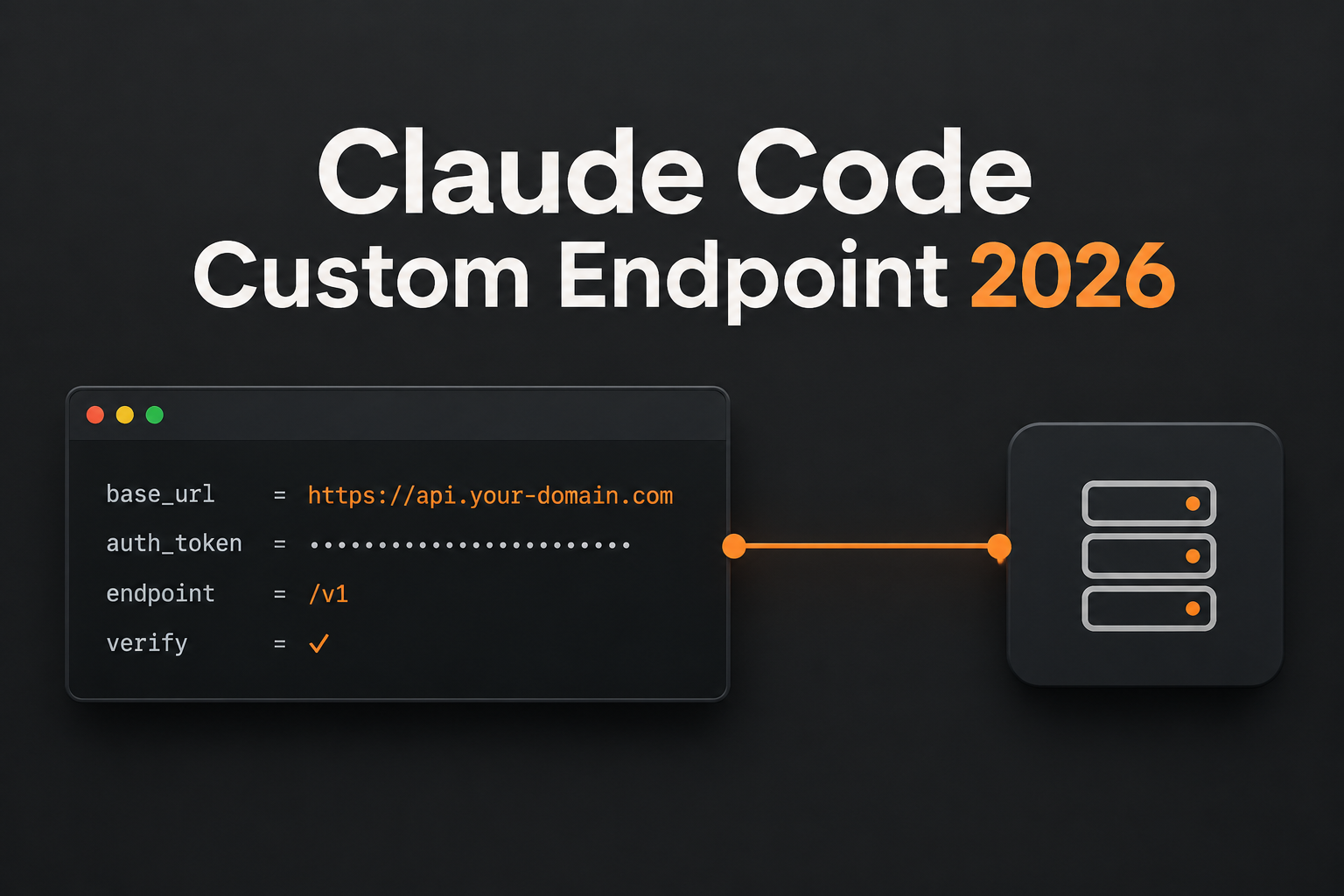 Claude Code custom API endpoint setup with base URL, authentication, and verification in 2026