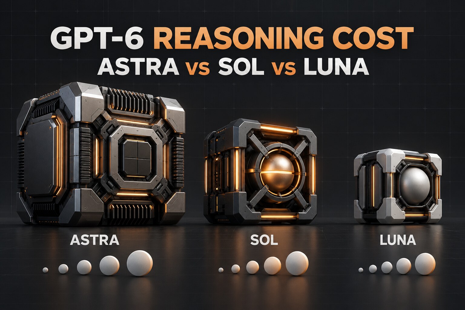 GPT-6 Astra, GPT-6.1 Sol and GPT-6 Luna reasoning cost comparison for developers